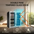 thumbnail image 3 of Whynter BWB-3388FDS/BWB-3388FDSa 30″ Built-In French Door Dual Zone 33 Bottle Wine Refrigerator 112 Can Beverage Center, 3 of 14