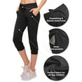 thumbnail image 6 of ALWAYS Capri Jogger Pants, Women's Casual Slim Sweatpants, 1882 Black XL, 6 of 7