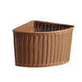 thumbnail image 2 of twisto Weaving Storage Basket Stackable Triangle Organizer Corner Imitation Rattan Basket With Metal Frame For Closet Cabinet Wardrobe Suitable For Bathroom Pantry Living Room Radius 33.5cm, 2 of 8