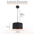 thumbnail image 3 of Lampara Decorativa Colgante Negra, 3 of 4