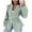 Green, variant on Women's Single Button Solid Color Business Jacket Pleated Waist Slim Fit Lapel Long Sleeve Blazer