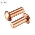thumbnail image 3 of Uxcell 5/32" x 25/64" Round Head Solid Rivets Fasteners Copper 50Pcs, 3 of 3