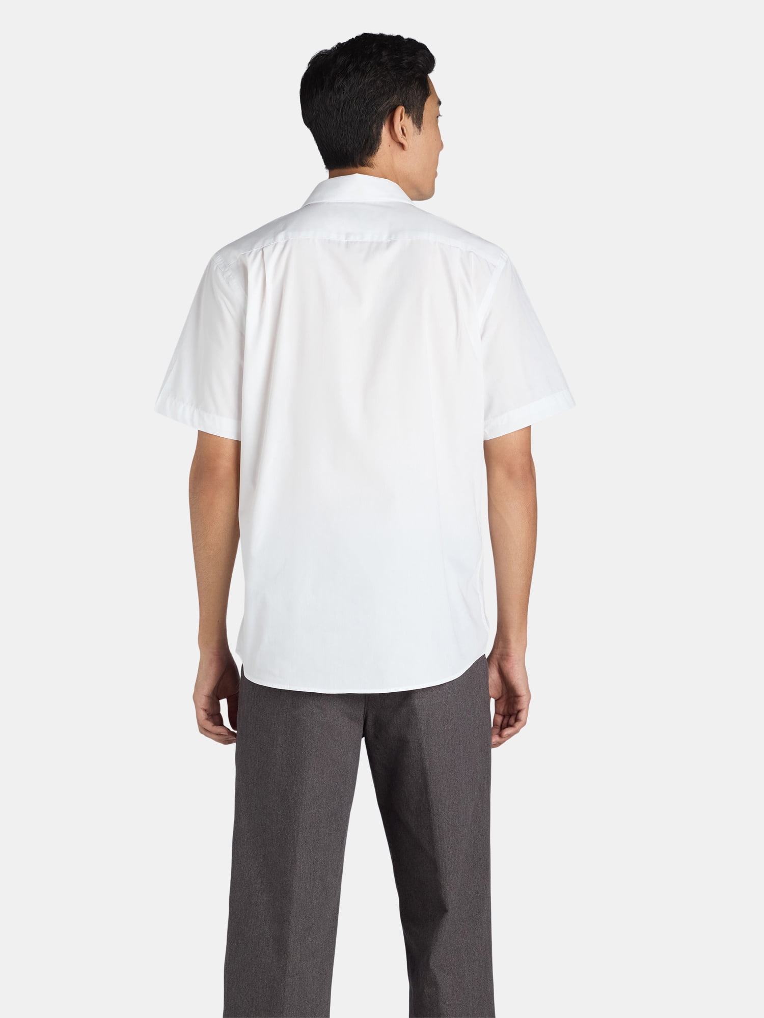 George Men's & Big Men's Classic Fit Dress Shirt with Short Sleeves, Sizes S-3XL