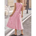 thumbnail image 4 of Womens 2 Piece Skirt Sets Summer Striped Sleeveless Tank Tops Midi Dress Travel Vacation Outfits Matching Sets, 4 of 6