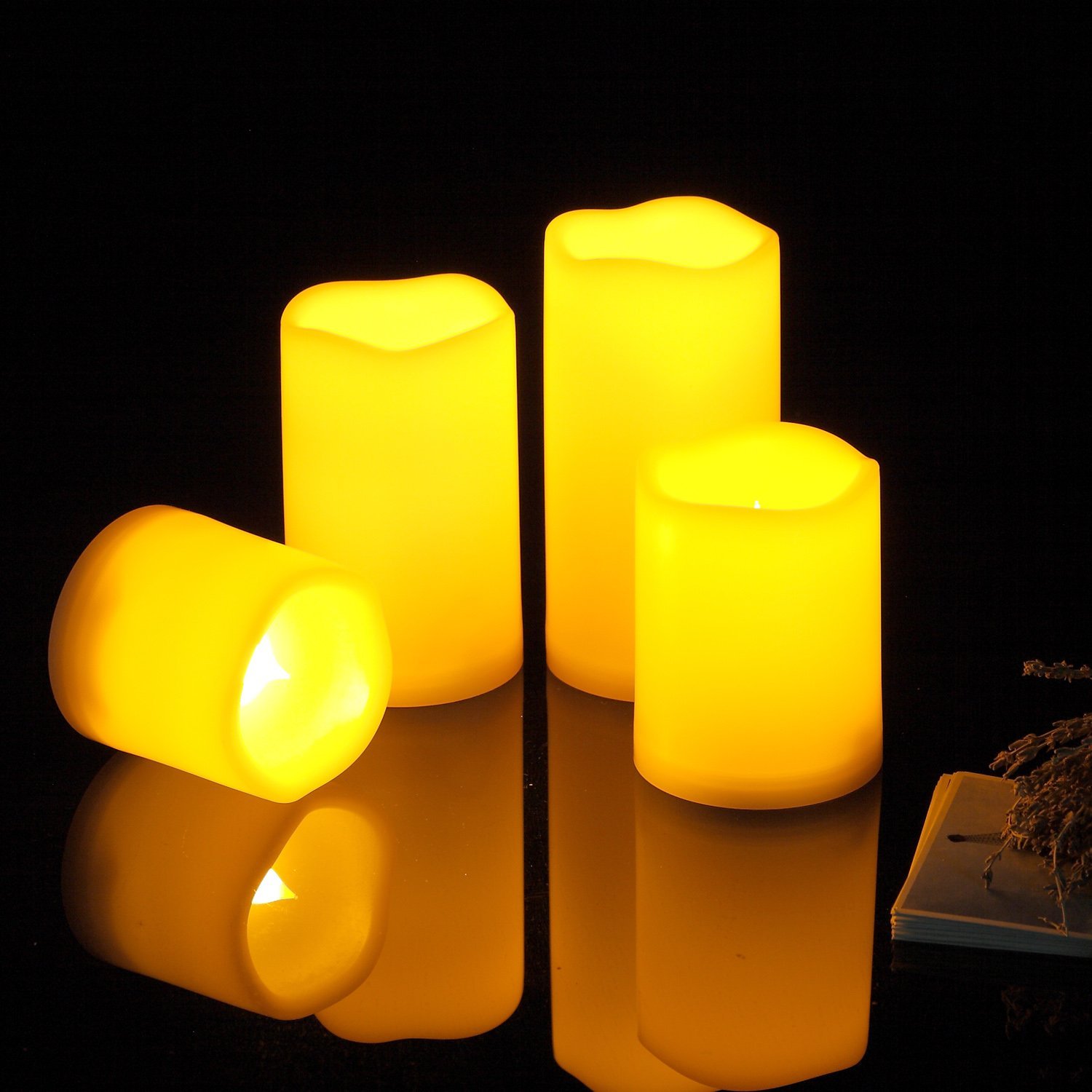 Outdoor Christmas Tealight Flameless Candles with remote and timer 4