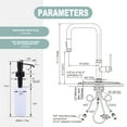 thumbnail image 5 of WOWOW Single-Handle Pull Down Sprayer Kitchen Faucet with Pull Out Spray Wand and Soap Dispenser in Matte Black, 5 of 6