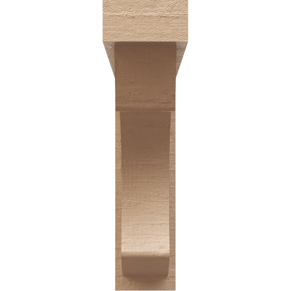 4"W x 16"D x 16"H Thin Emerson Rough Cedar Woodgrain TimberThane Corbel, Primed Tan