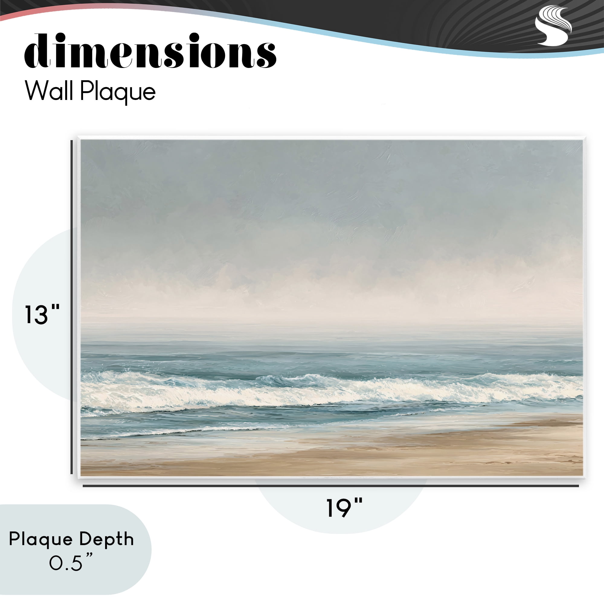 Stupell Industries Tranquil Mist Beachscape Wall Plaque Art, design by Jacky Ngan