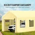 thumbnail image 2 of VEVOR Carport Canopy Car Canopy 10 x 20ft w/ 8 Legs Sidewalls Windows Yellow, 2 of 9