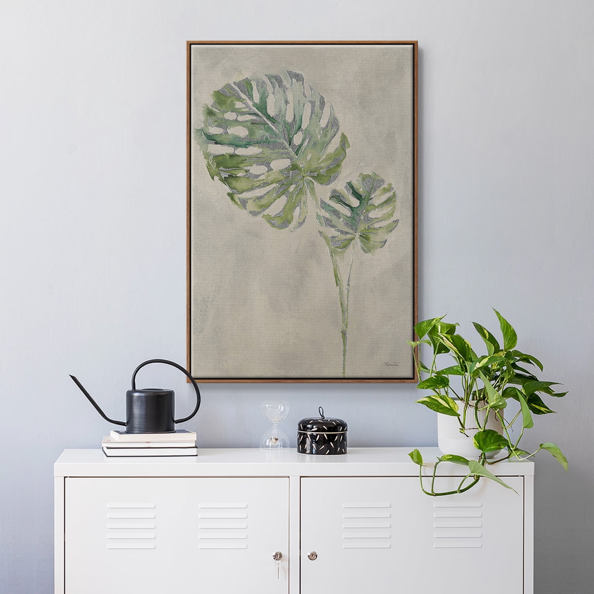 Fresh Unfolds III Framed Premium Gallery Wrapped Canvas - Ready to Hang - 17 x 25 - Walnut Floating Frame