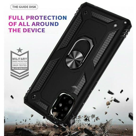 Samsung Galaxy Note 20 Case, [NOT FIT NOTE 20 ULTRA] Case, STARSHOP Drop Protection Ring Kickstand Cover- Black