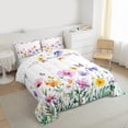 thumbnail image 4 of Manfei Floral Flower Bedding Comforter Set for Female, Rustic Butterfly Animal Twin Comforter Sets, Vintage French Style Reversible Bedding Set, Super Cozy Room Decor, 2-Piece, 4 of 9