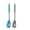 GRAY-BLUE, variant on Pack of 2 Silicone Pasta Fork, Kitchen Heat Resistant Noodle Spoon Server, BPA Free Spaghetti Strainer, Best Cooking Tools (GRAY-BLUE)