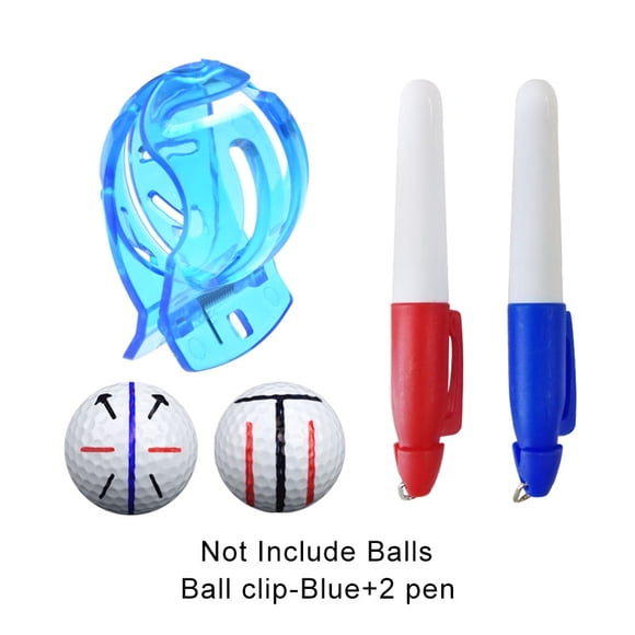 Golf Ball Liner with Marker Pen Triple Line Colorful Outdoor Template Alignment Putting Mark Line Golf Sports Accessories Set K