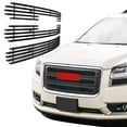 thumbnail image 3 of APS Compatible with GMC Acadia 2013-2016 SLE with Logo Show Main Upper Stainless Steel Black Horizontal Billet Front Grill Grille Insert G65975J, 3 of 7