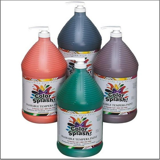 128 Oz Color Splash Washable Tempera Paint Assortment Com Color Splash Washable Tempera Paint Assortment Com