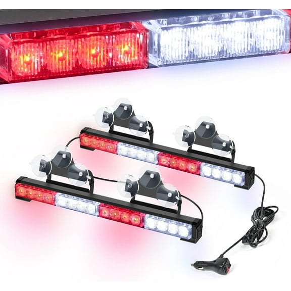 Nilight 17" LED Directional Light Bar, 32 LEDs, 2-in-1 Design with 23 Lighting Modes, 12V Vehicle Power Plug, Universal Fit for Trucks and Utility Vehicles