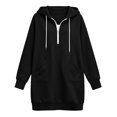 thumbnail image 5 of Ihhxva Plus Size Jacket for Women Hooded Quarter Zip Oversized Winter Coat Long Sleeve with Large Pockets Cold Weather Layering S-2XL, 5 of 8