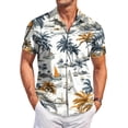 thumbnail image 3 of HAJWOH Summer Hawaiian Shirt for Men Casual Button Down Short Sleeve Summer Beach Shirts Loose Fit Floral Print Tropical Tops, 3 of 7