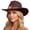 Z8-Coffee, variant on Felt Cowboy Hat Women Cattleman Pinch Front Wide Brim Western Cowgirl Rodeo Country Music Festival Hat