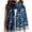 Blue, variant on Women's Winter Fashion Scarf, Illustration Print with Fringe Trim, Warm Printed Scarf for Women Blue Size Free Size