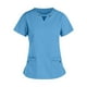 thumbnail image 4 of Top exfoliante para mujer, top exfoliante de uniforme de enfermera, ropa de trabajo profesional cómoda, top exfoliante de enfermería para tienda de Azul claro L, 4 of 8