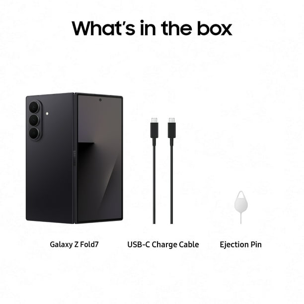 SAMSUNG GALAXY Z FOLD7 256GB ジェットブラック Samsung, Galaxy Z Fold7 Smartphone, 256GB, Jet Black - Walmart.com