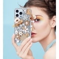 thumbnail image 4 of for iPhone 15 Plus Bling Case,Glitter Diamond Luxury Crystal Rhinestone Women Girls Kids Pumpkin Car Love pendant Protective Phone Case for iPhone 15 Plus 6.7 inch,Clear, 4 of 10