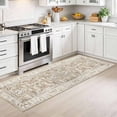 thumbnail image 6 of Kitchen Runner Rug 2x6 ft Washable Non Slip Soft Low Profile Farmhouse Vintage Rug for Entryway, Hallway, Laundry Room, Bedroom, Brown, 6 of 6