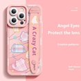 thumbnail image 3 of Deluxe Case Applicable Iphone 15 14 13 12 11 Pro Max X XR Xs 78 Soft Silicone Cell Phone Anti-fall Plaid Kitty Protective Cover, 3 of 5