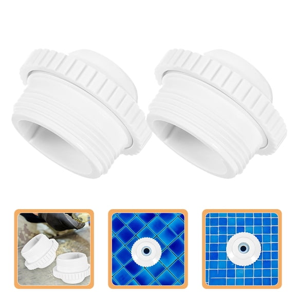 ETHZZLE 2Pcs White Plastic Pool Outlet Nozzle Jet Fitting for Daily Pool Accessories Use