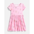 thumbnail image 2 of Wonder Nation Little Girls and Big Girls Play Dress with Short Sleeves, 2 Pack, Sizes XS-XXL, 2 of 3