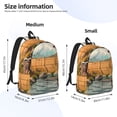 thumbnail image 3 of Honeii Tranquil Garden Landscape Print Canvas College Laptop Backpack, Durable Rucksack Travel Notebook Bag School Backpack Book Bag for Men Women-Small, 3 of 7