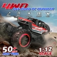 thumbnail image 4 of JoyStone 1:12 RC Cars 4WD Off-Road 2.4Ghz RC Monster Truck with Metal Shell and Light, Remote Control Car Crawler for Adult and Kid, 2 Batteries, Red, 4 of 11