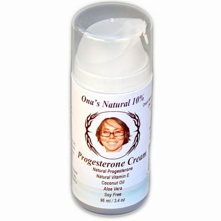 Ona's Natural 10% Progesterone Cream, 3.4 oz Pump (Best Progesterone Cream For Ttc)