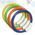 thumbnail image 2 of 4pcs Colorful Diving Rings Underwater Swimming Grab Toy Rings Diving Training Accessory (Orange Green Yellow Blue), 2 of 5