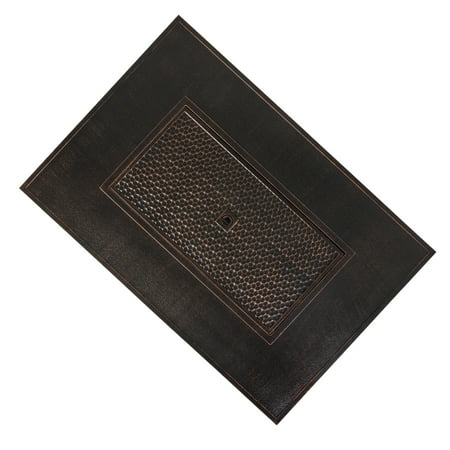 Fire Sense - Weyland Rectangular Aluminum LPG Fire Pit - Antique Bronze