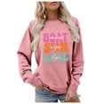 thumbnail image 1 of WEAIXIMIUNG Sweat-Shirt pour Femmes Zip Up Sweat-Shirt Surdimensionné Col Rond Manches Longues Pull, 1 of 4