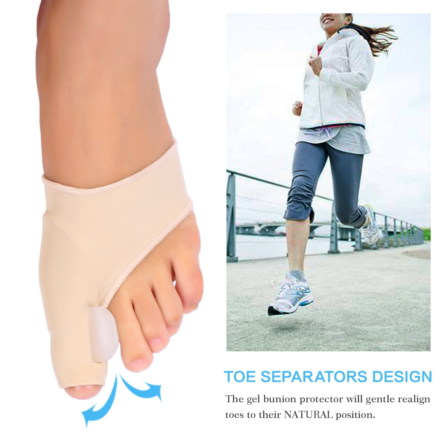 Yosoo 1 Pair Bunion Corrector Bunion Relief Protector Sleeves Treat 