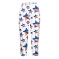 thumbnail image 5 of BRGZLK Womens Athletic Cropped Pants Vintage Independence Day Printed Casual Elastic Waist Beach Capri Pants Blue S, 5 of 5