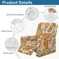 thumbnail image 5 of Xixirimido Vibrant Boho Mandala Flowers Recliner Chair Cover, 4-Pieces Stretch Recliner Covers for Recliner Chair Soft Reclining Chair Slipcover Furniture Protector for Pets Kids, 5 of 8