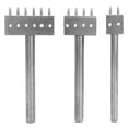 thumbnail image 2 of 3Pcs Prong Punch Tool Set, Spacing Punch Tool Set for Leather Craft with Steel Punch, Leather Puncher Lacing Stitching Chisel DIY Leather Craft Hole Punching, 2 of 7