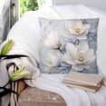 thumbnail image 3 of Pillow Covers 26x26 Set of 2, White Floral Throw Pillow Covers Decorative Couch Cushion Cover, Farmhouse Botanical Flowers Branches Microfiber Soft Square Pillowcases for Bedroom Living Room Sofa, 3 of 7
