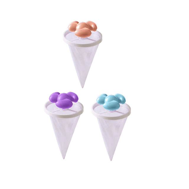 Mupvlun 3 Pcs Filtre à Cheveux Flottant, Attrape-Cheveux Flottant, Filtre à Peluches pour Machine à Laver, Enlève-Poils d'Animaux Réutilisable pour Usage Domestique Multicolore