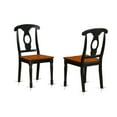 thumbnail image 2 of East West Furniture Antique 3-piece Dining Set with Wood Seat in Black/Cherry, 2 of 4