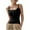 Black1, variant on yillto Women's Cotton Tank Top Undershirt Spaghetti Strap Scoop Neck Cute Slim Ribbon Cami Shirts