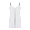 thumbnail image 4 of Staron Camisole d'Été pour Femmes Sans Manches à Bretelles Spaghetti Hauts Décontractés Unis Blouses Col Rond Fluide Débardeur Tunique Cami Chemise, 4 of 6