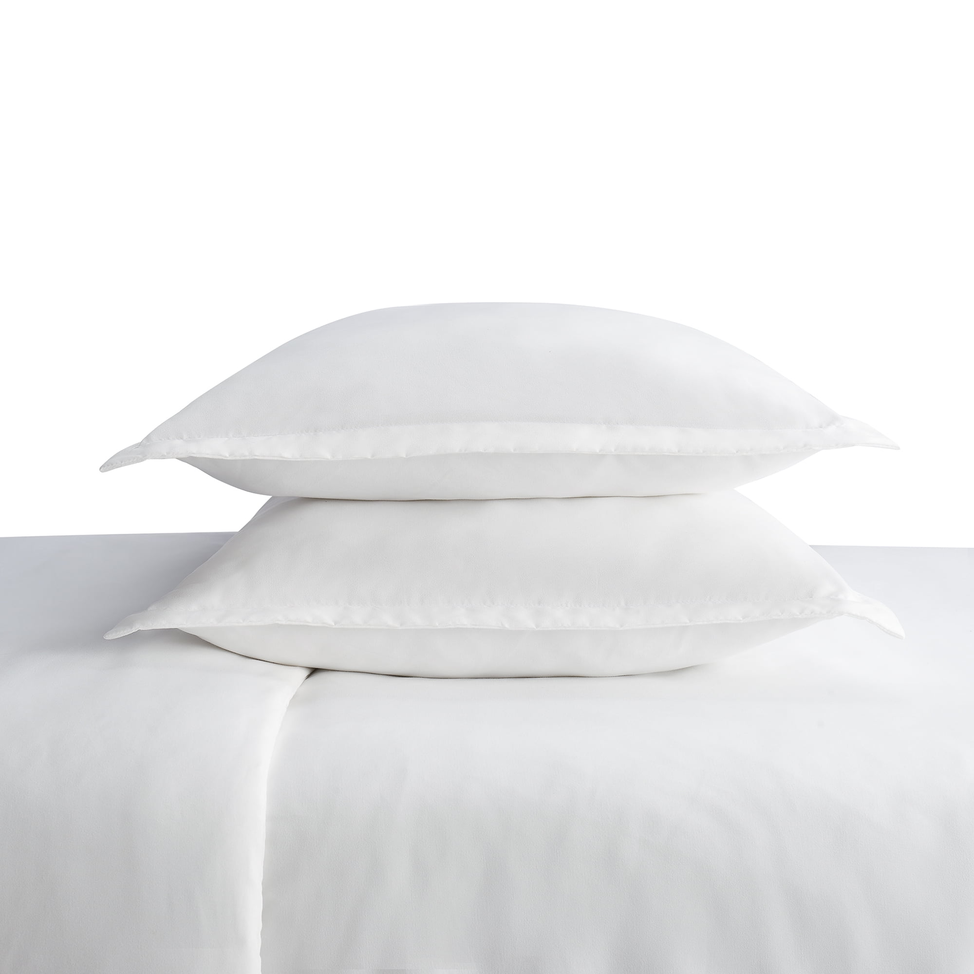Serta Simply Clean 3-Piece Solid Duvet Set, White, King