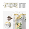 thumbnail image 4 of Tie Up Valance Curtain for Kitchen,Watercolor Summer Lemon Flower Rod Pocket Short Curtains Adjustable Tie-Up Shade Valances,Retro Yellow Line Border Window Treatment for Bathroom Living Room Bedroom, 4 of 8