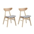 thumbnail image 6 of Dining Table Set for 4, Compact Mid-Century Modern Table & Chair Set for Home, Apartment w/ 4 Chairs, Padded Seats & Wooden Frame, Natural, 6 of 7